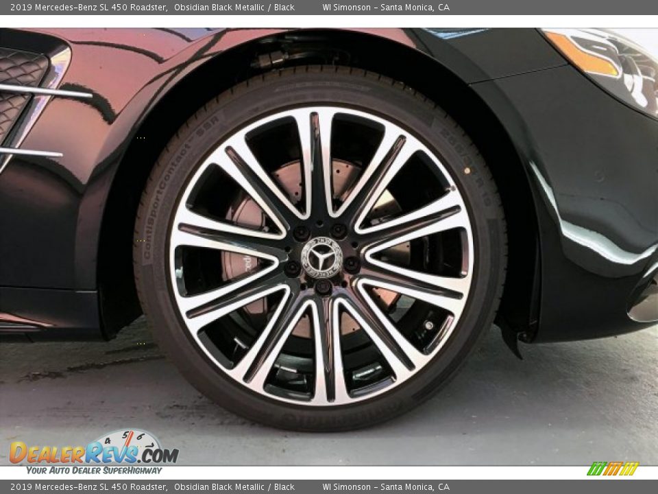 2019 Mercedes-Benz SL 450 Roadster Obsidian Black Metallic / Black Photo #9
