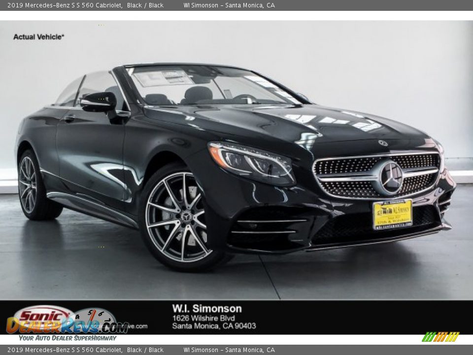 2019 Mercedes-Benz S S 560 Cabriolet Black / Black Photo #1