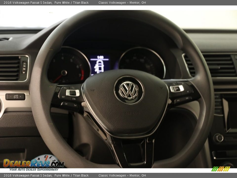 2016 Volkswagen Passat S Sedan Pure White / Titan Black Photo #6