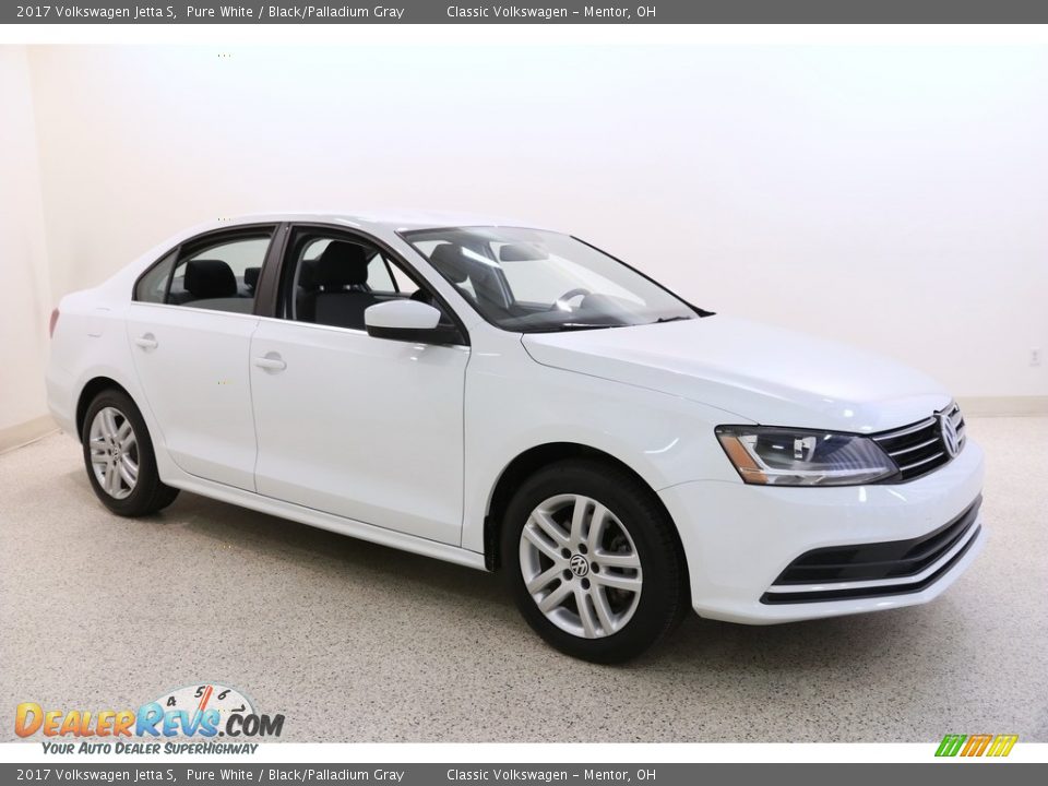 2017 Volkswagen Jetta S Pure White / Black/Palladium Gray Photo #1
