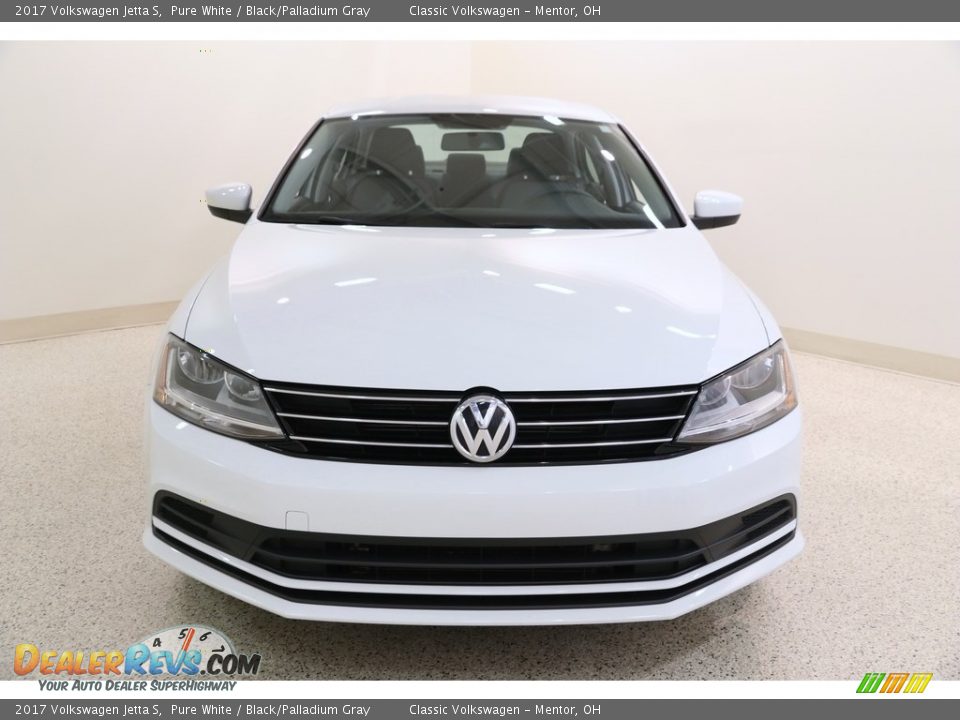 2017 Volkswagen Jetta S Pure White / Black/Palladium Gray Photo #2