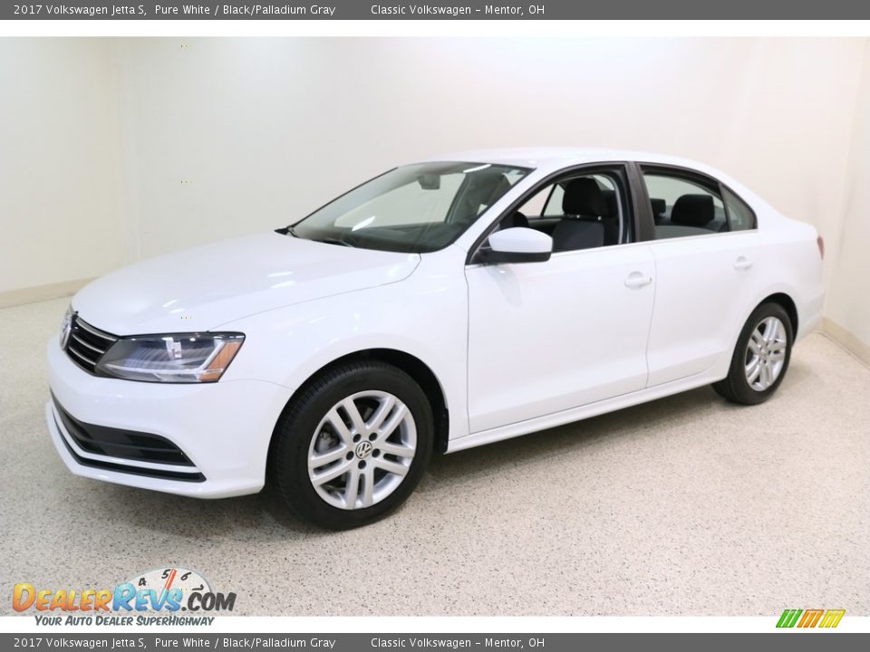 2017 Volkswagen Jetta S Pure White / Black/Palladium Gray Photo #3