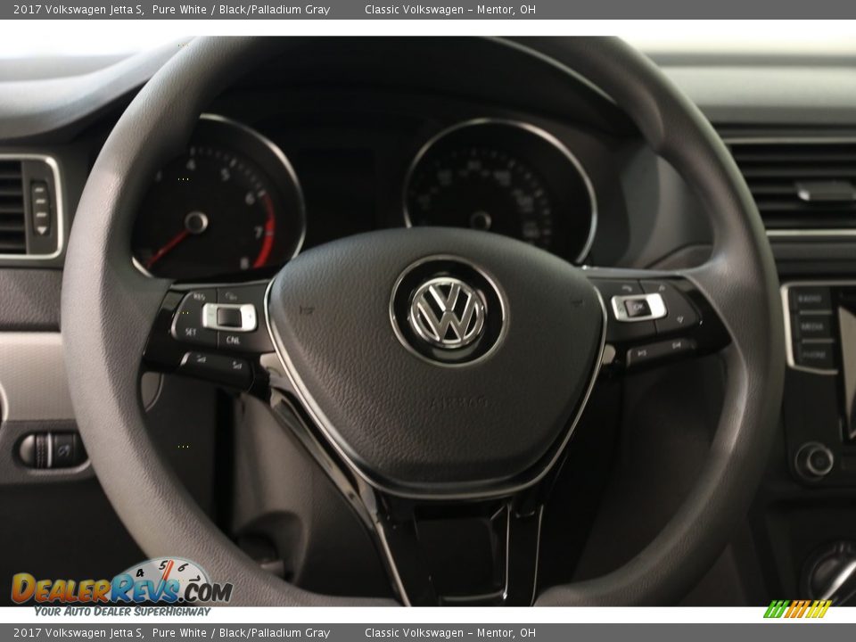 2017 Volkswagen Jetta S Pure White / Black/Palladium Gray Photo #6