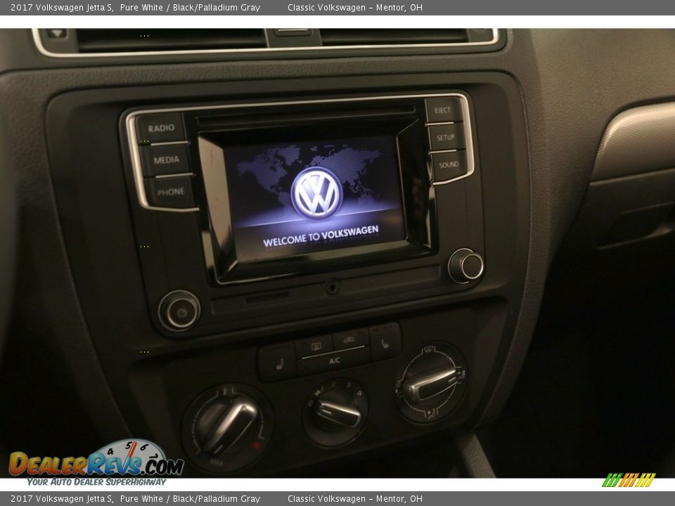 2017 Volkswagen Jetta S Pure White / Black/Palladium Gray Photo #8