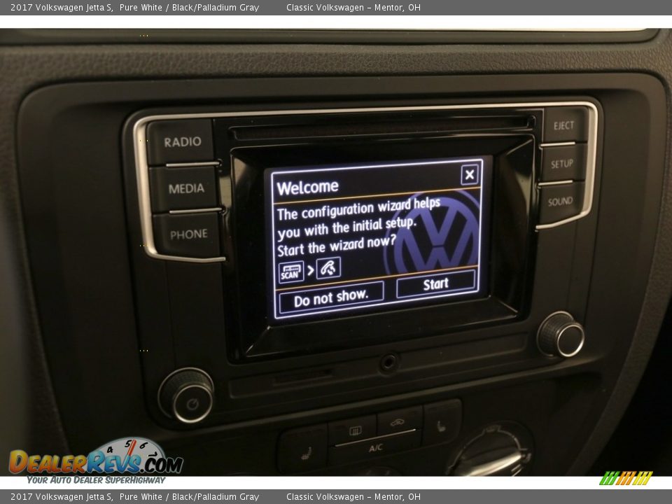 2017 Volkswagen Jetta S Pure White / Black/Palladium Gray Photo #9