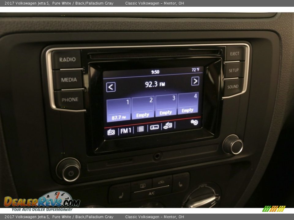 2017 Volkswagen Jetta S Pure White / Black/Palladium Gray Photo #10