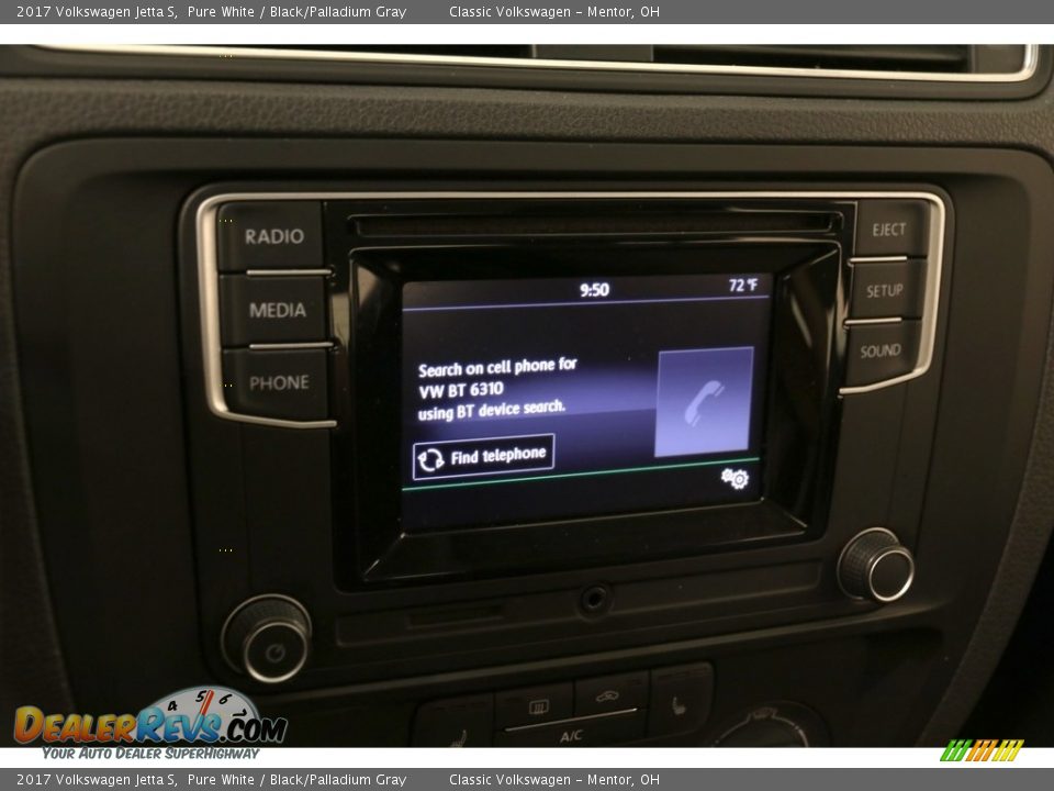 2017 Volkswagen Jetta S Pure White / Black/Palladium Gray Photo #11