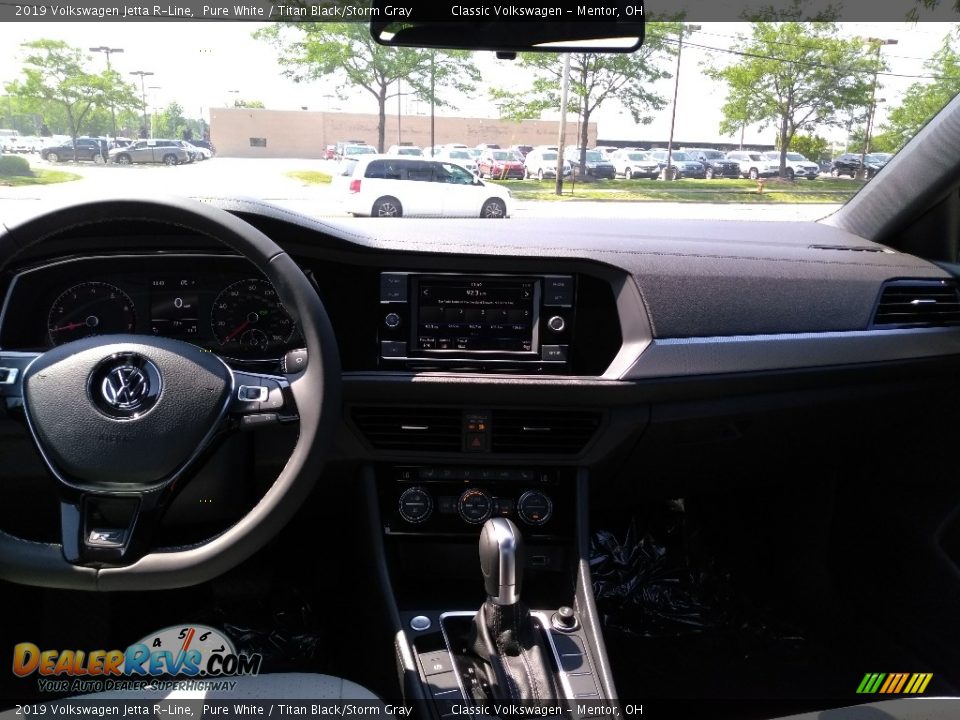 2019 Volkswagen Jetta R-Line Pure White / Titan Black/Storm Gray Photo #4