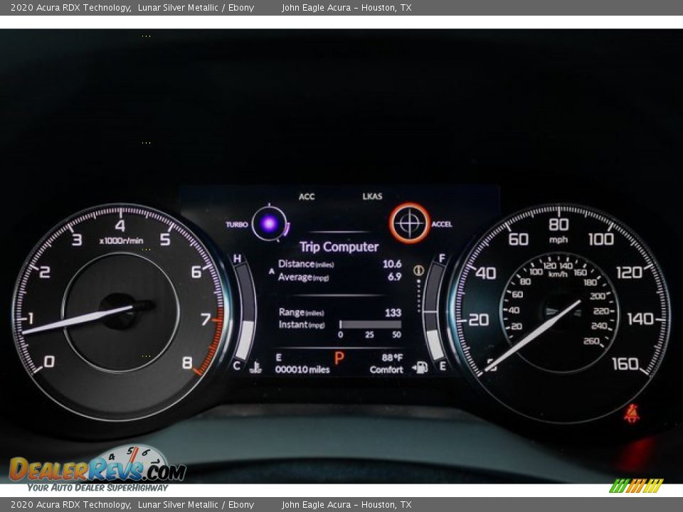 2020 Acura RDX Technology Lunar Silver Metallic / Ebony Photo #31
