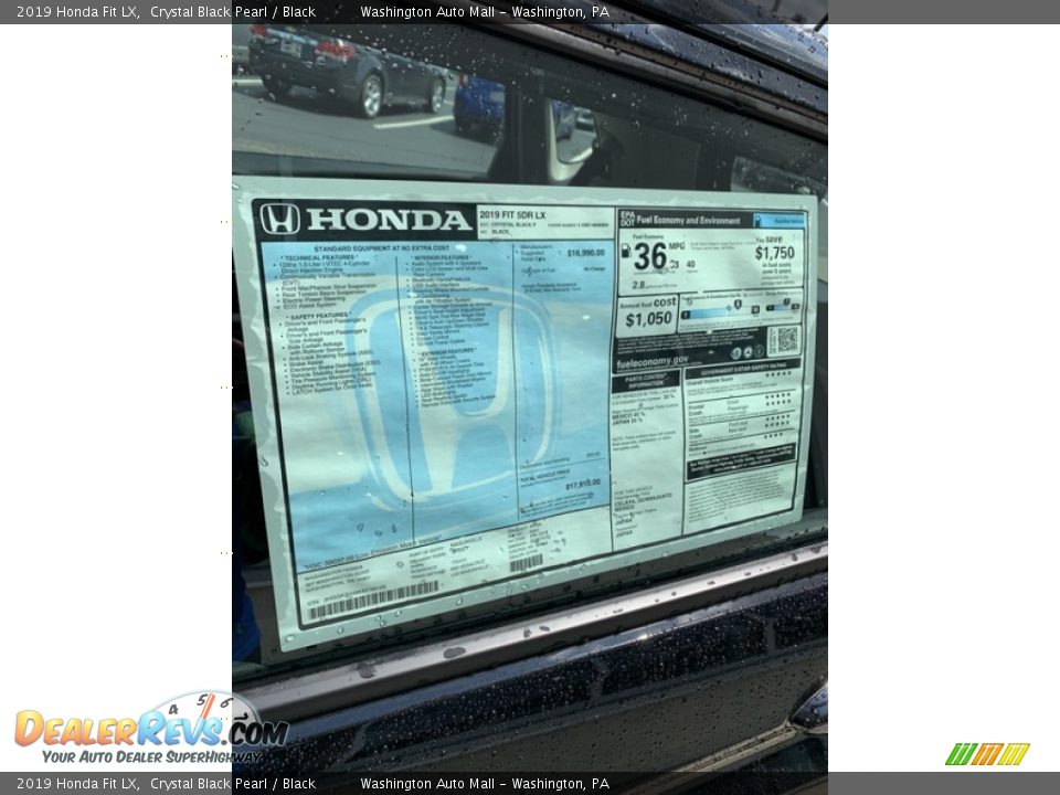 2019 Honda Fit LX Crystal Black Pearl / Black Photo #15