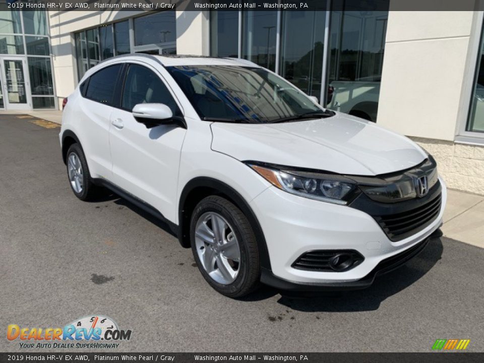 2019 Honda HR-V EX AWD Platinum White Pearl / Gray Photo #2