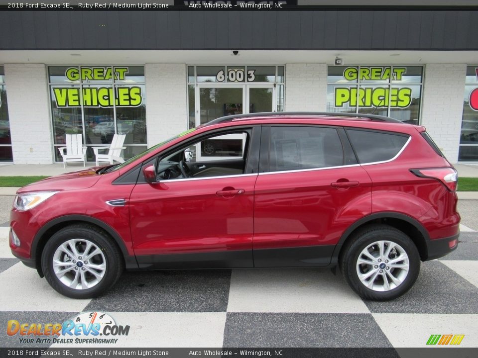 2018 Ford Escape SEL Ruby Red / Medium Light Stone Photo #1
