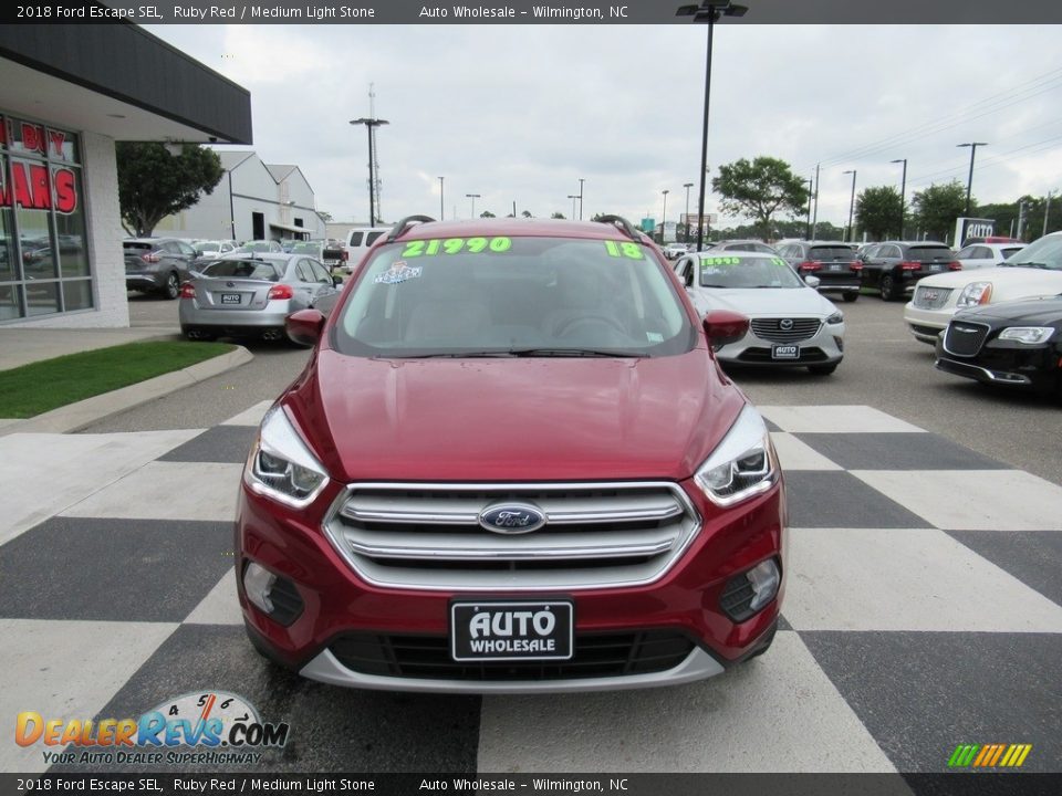 2018 Ford Escape SEL Ruby Red / Medium Light Stone Photo #2