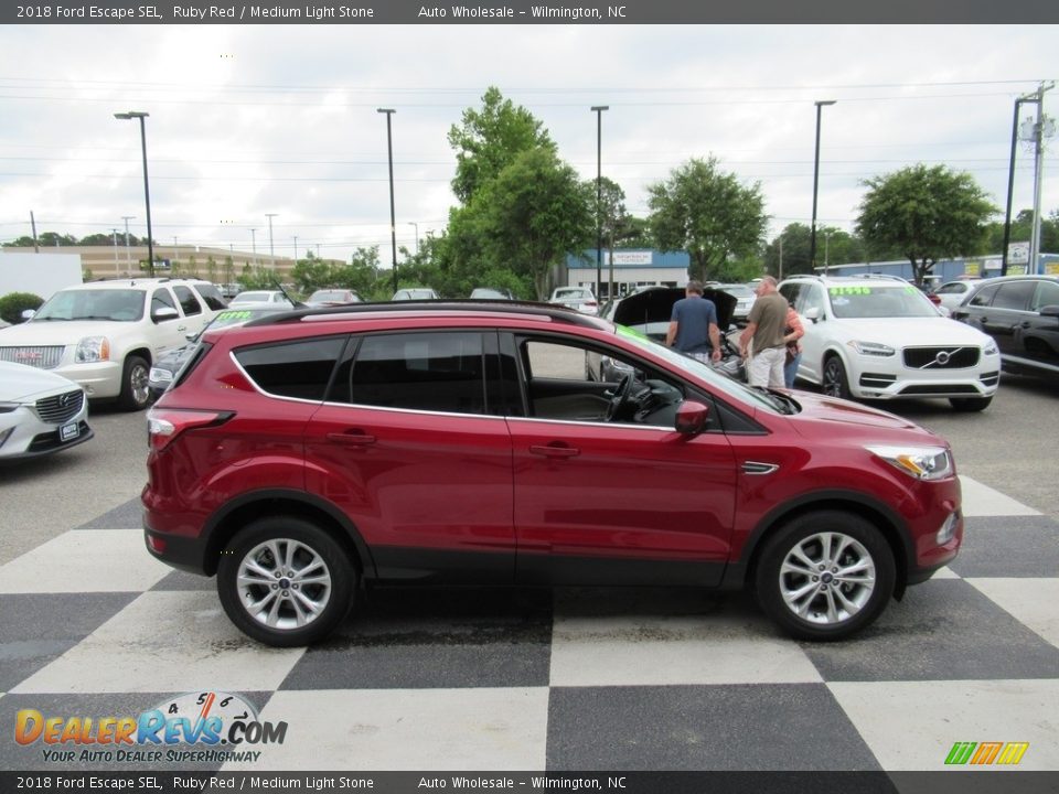 2018 Ford Escape SEL Ruby Red / Medium Light Stone Photo #3