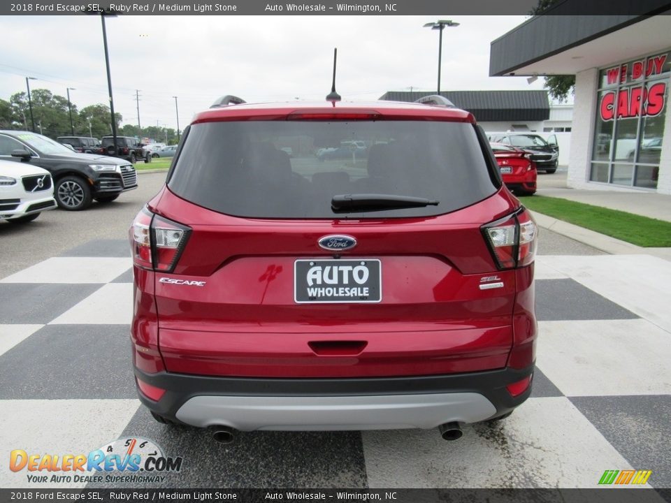 2018 Ford Escape SEL Ruby Red / Medium Light Stone Photo #4