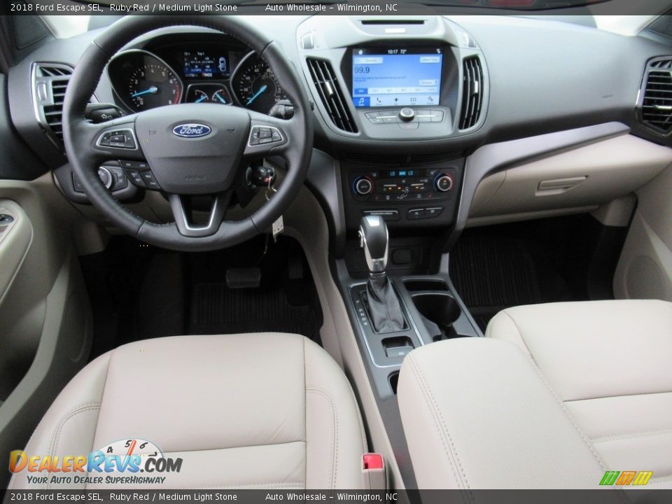 2018 Ford Escape SEL Ruby Red / Medium Light Stone Photo #14