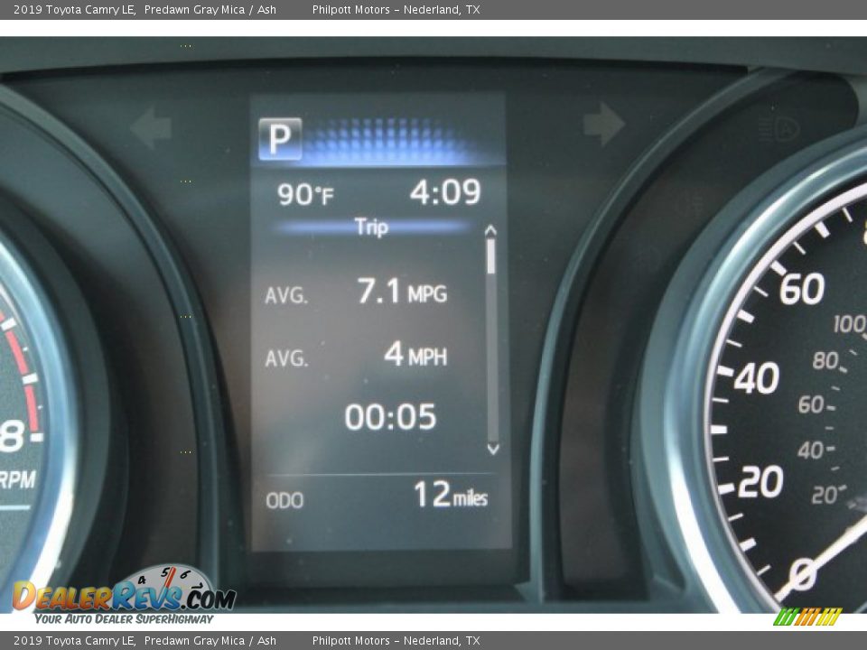 2019 Toyota Camry LE Predawn Gray Mica / Ash Photo #16