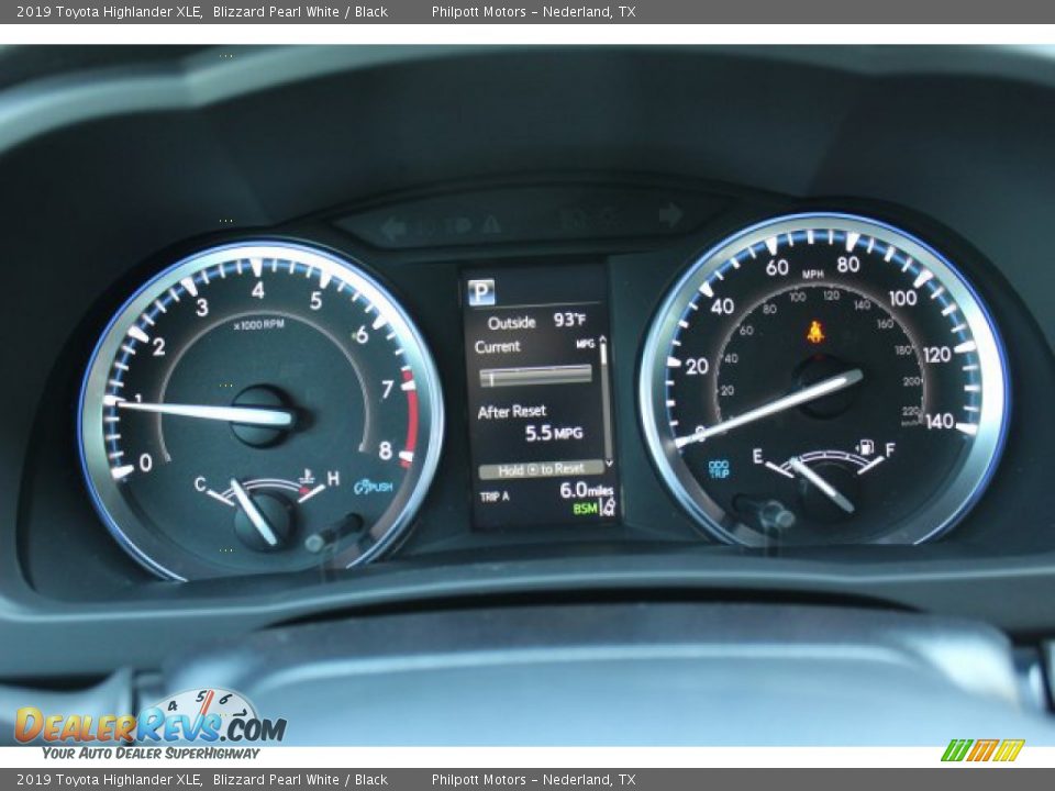 2019 Toyota Highlander XLE Blizzard Pearl White / Black Photo #15