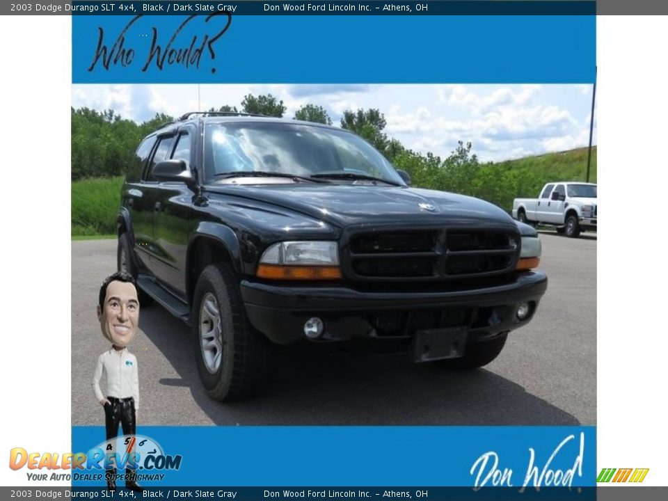2003 Dodge Durango SLT 4x4 Black / Dark Slate Gray Photo #1