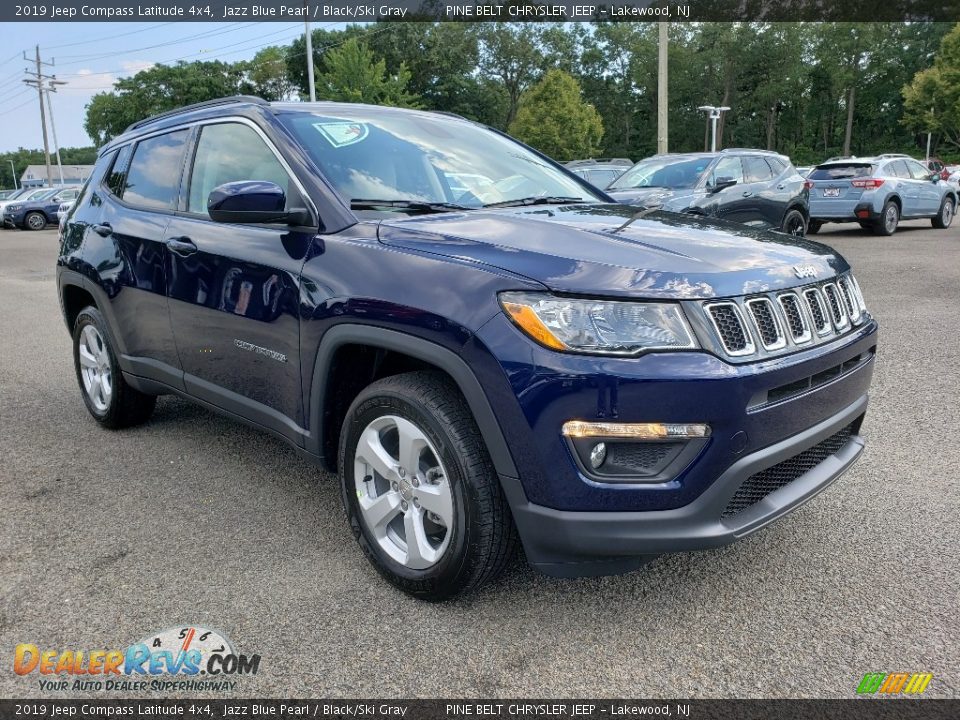 2019 Jeep Compass Latitude 4x4 Jazz Blue Pearl / Black/Ski Gray Photo #1