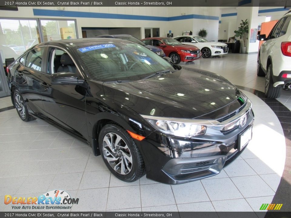 2017 Honda Civic EX Sedan Crystal Black Pearl / Black Photo #3