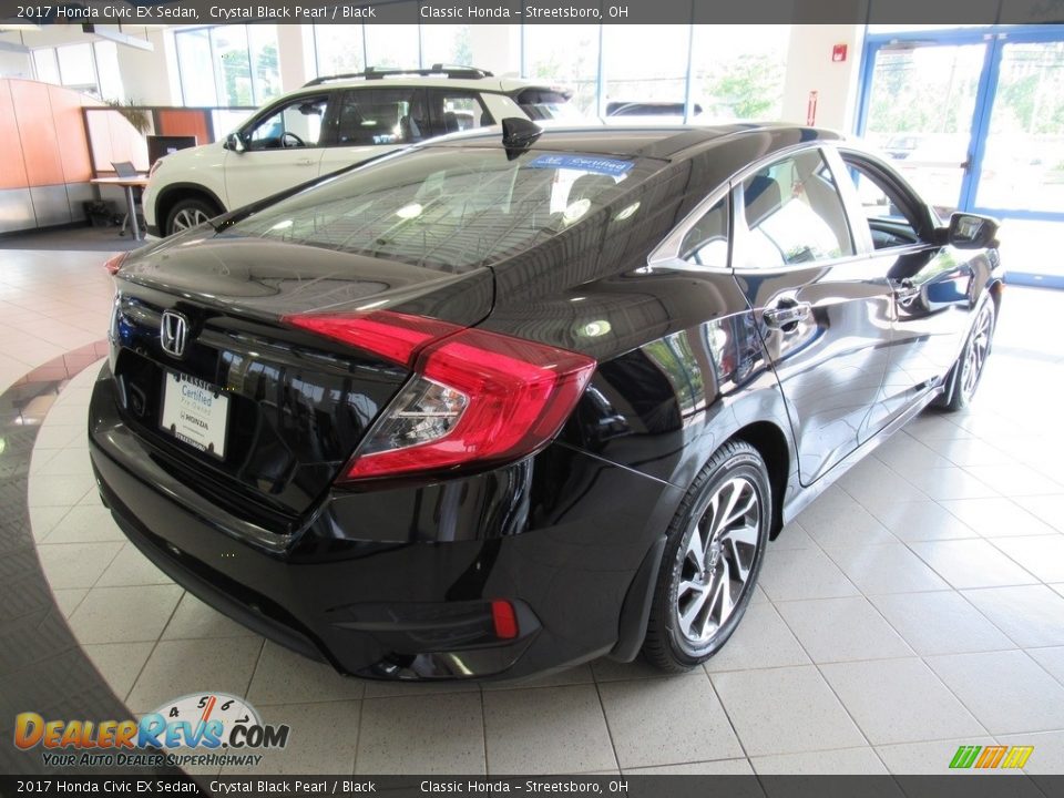 2017 Honda Civic EX Sedan Crystal Black Pearl / Black Photo #7