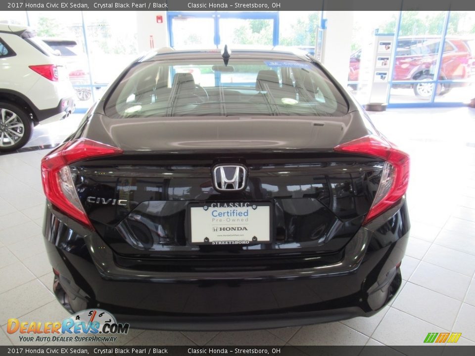 2017 Honda Civic EX Sedan Crystal Black Pearl / Black Photo #8