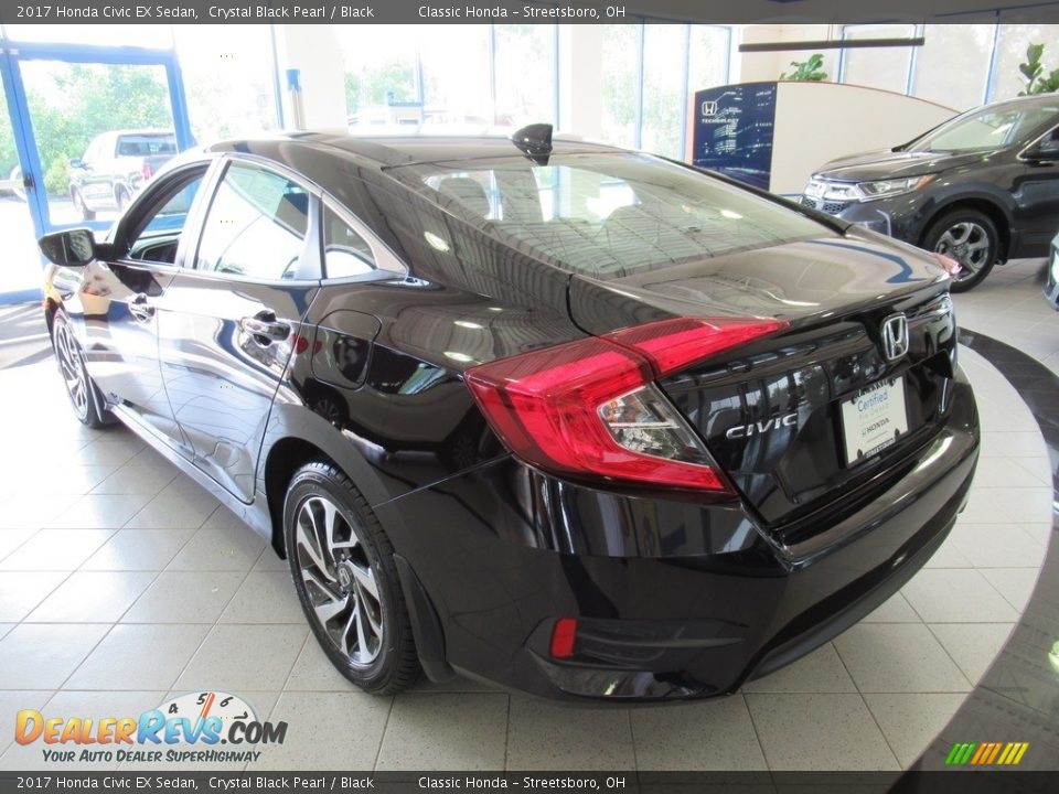 2017 Honda Civic EX Sedan Crystal Black Pearl / Black Photo #9