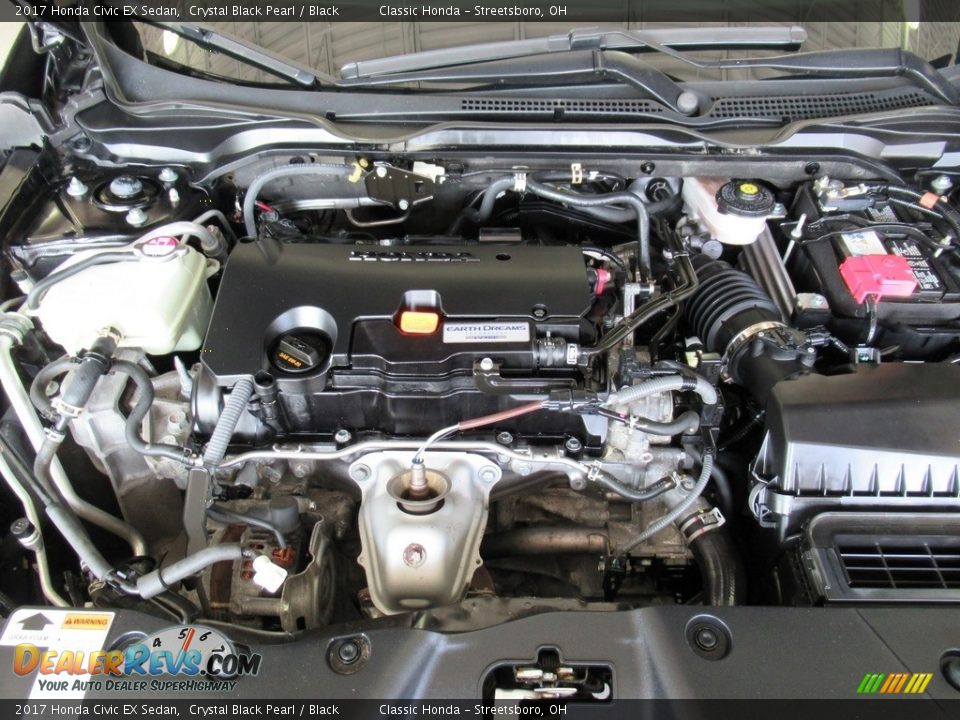 2017 Honda Civic EX Sedan Crystal Black Pearl / Black Photo #13