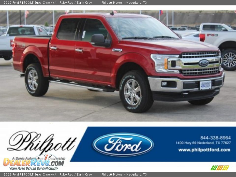 2019 Ford F150 XLT SuperCrew 4x4 Ruby Red / Earth Gray Photo #1