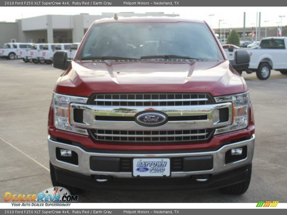 2019 Ford F150 XLT SuperCrew 4x4 Ruby Red / Earth Gray Photo #2