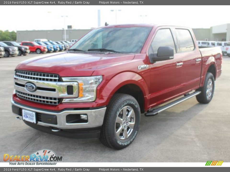 2019 Ford F150 XLT SuperCrew 4x4 Ruby Red / Earth Gray Photo #3