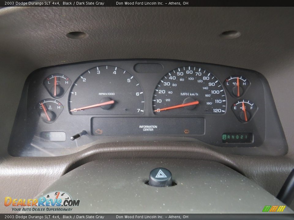2003 Dodge Durango SLT 4x4 Black / Dark Slate Gray Photo #27