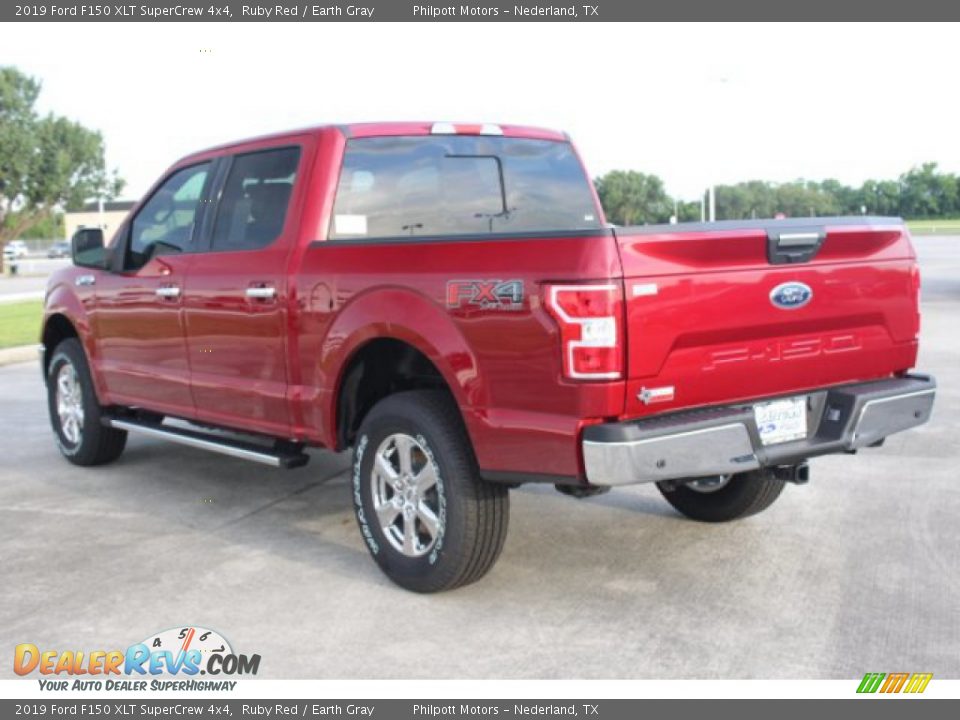 2019 Ford F150 XLT SuperCrew 4x4 Ruby Red / Earth Gray Photo #6