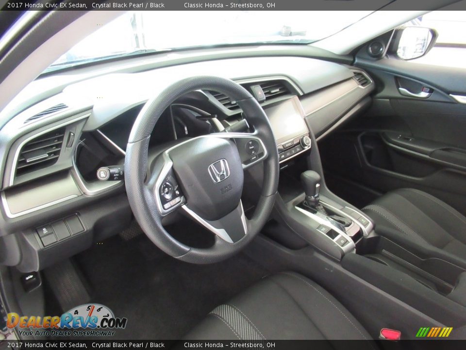 2017 Honda Civic EX Sedan Crystal Black Pearl / Black Photo #27