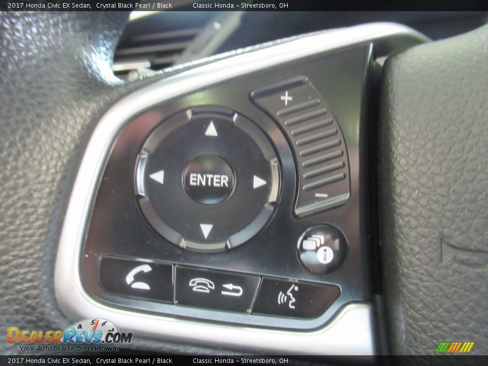 2017 Honda Civic EX Sedan Crystal Black Pearl / Black Photo #30