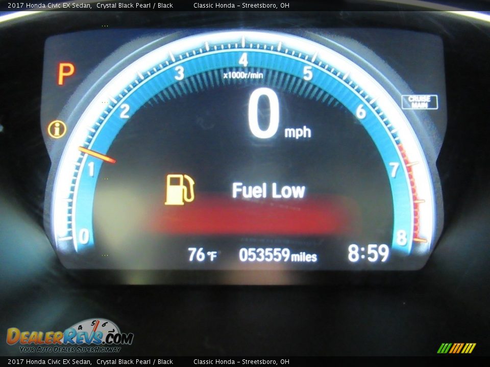2017 Honda Civic EX Sedan Crystal Black Pearl / Black Photo #31