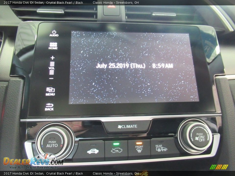 2017 Honda Civic EX Sedan Crystal Black Pearl / Black Photo #33