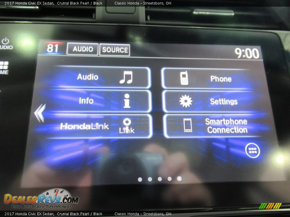 2017 Honda Civic EX Sedan Crystal Black Pearl / Black Photo #35