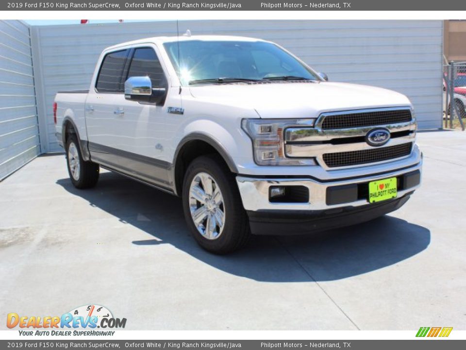2019 Ford F150 King Ranch SuperCrew Oxford White / King Ranch Kingsville/Java Photo #2