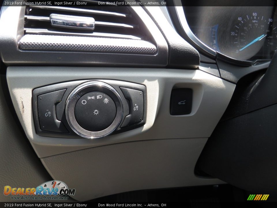 2019 Ford Fusion Hybrid SE Ingot Silver / Ebony Photo #32