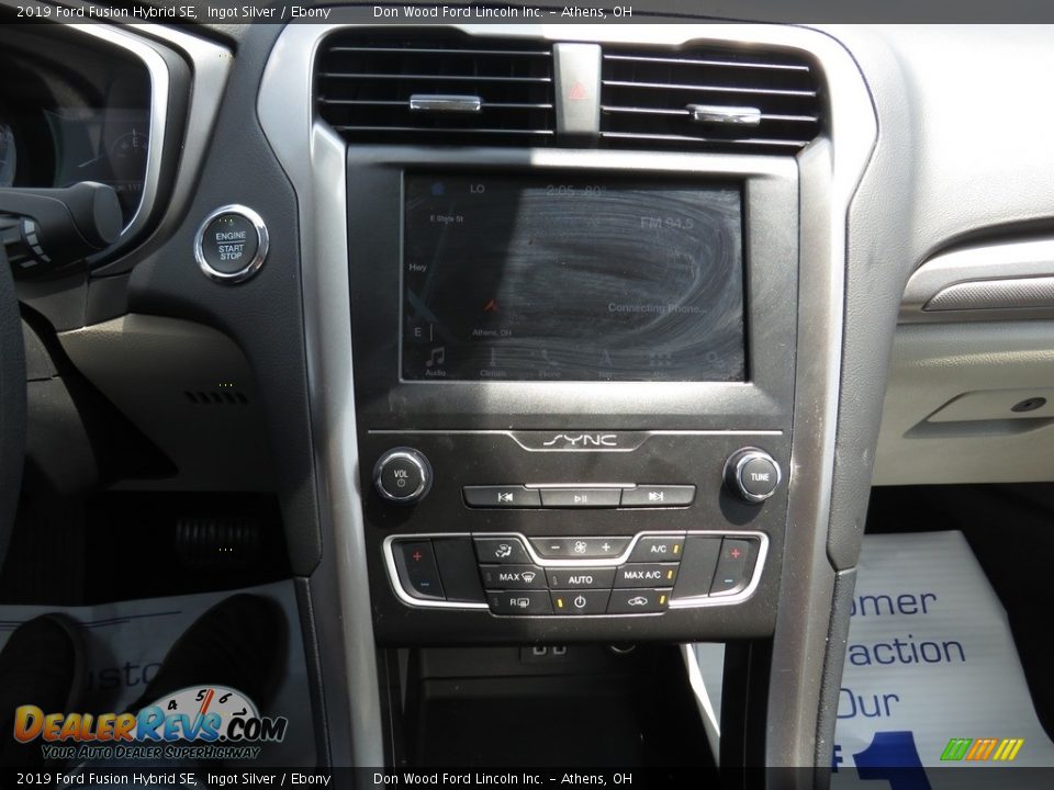 2019 Ford Fusion Hybrid SE Ingot Silver / Ebony Photo #35