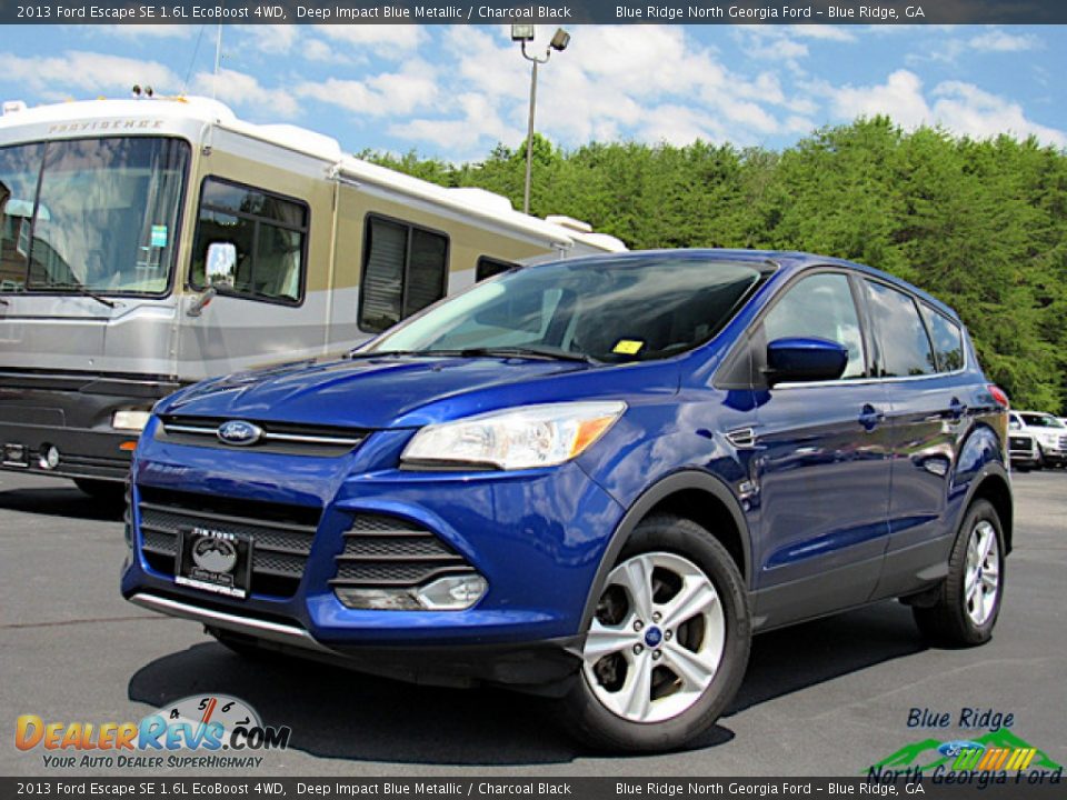 2013 Ford Escape SE 1.6L EcoBoost 4WD Deep Impact Blue Metallic / Charcoal Black Photo #1