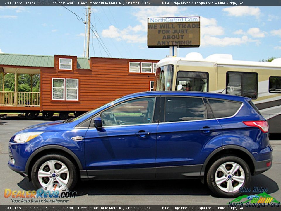 2013 Ford Escape SE 1.6L EcoBoost 4WD Deep Impact Blue Metallic / Charcoal Black Photo #2