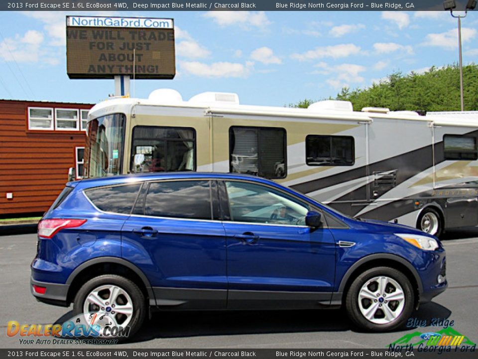 2013 Ford Escape SE 1.6L EcoBoost 4WD Deep Impact Blue Metallic / Charcoal Black Photo #6