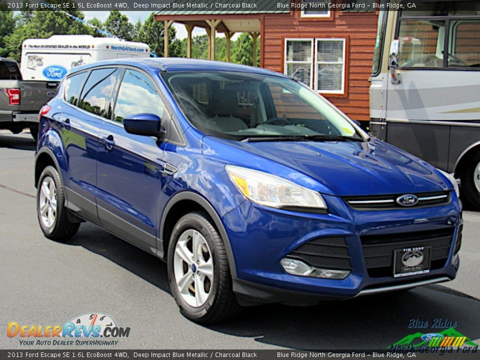 2013 Ford Escape SE 1.6L EcoBoost 4WD Deep Impact Blue Metallic / Charcoal Black Photo #7