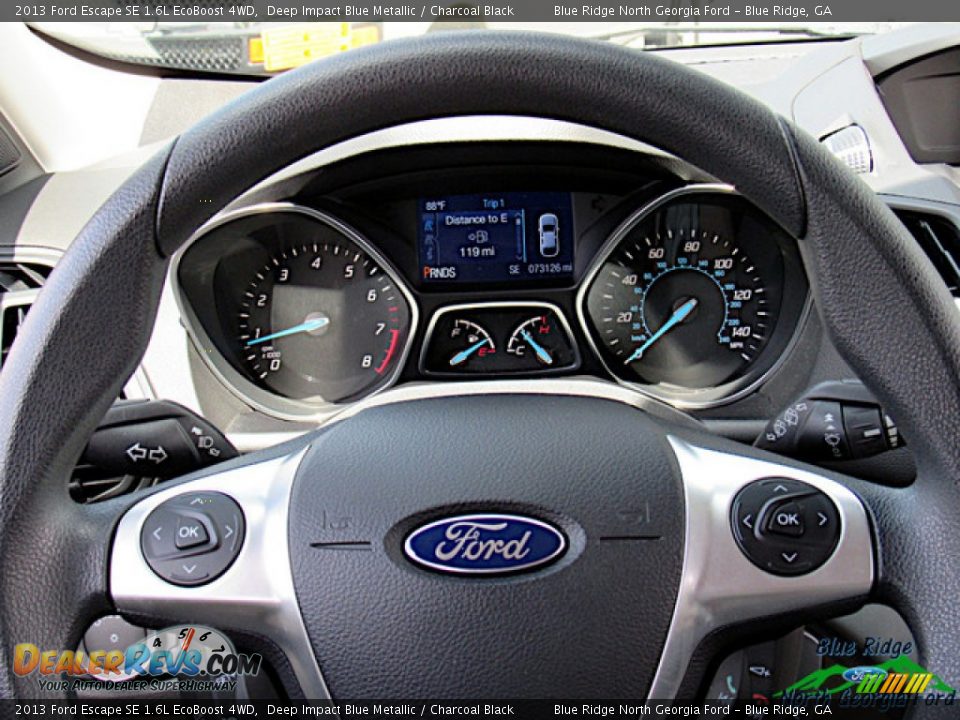 2013 Ford Escape SE 1.6L EcoBoost 4WD Deep Impact Blue Metallic / Charcoal Black Photo #14