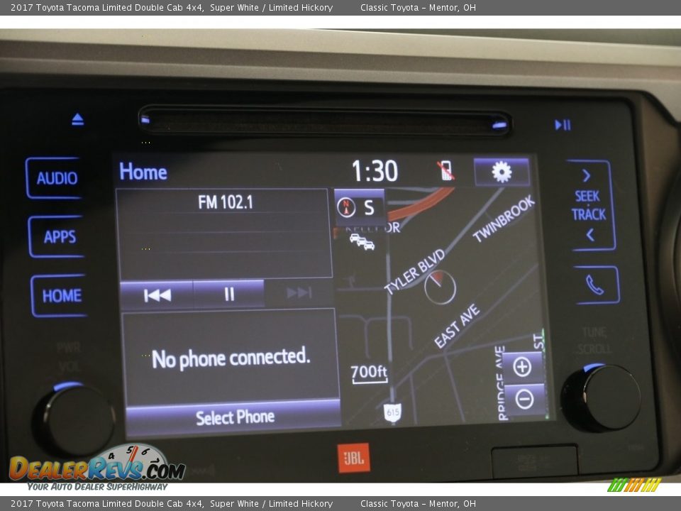 2017 Toyota Tacoma Limited Double Cab 4x4 Super White / Limited Hickory Photo #10