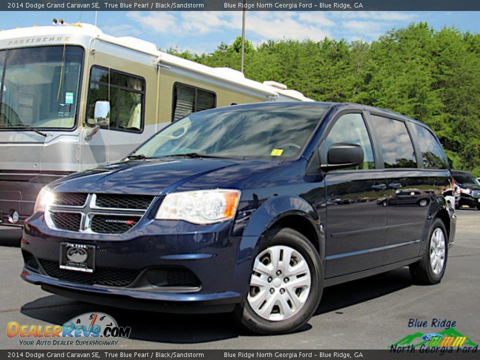 2014 Dodge Grand Caravan SE True Blue Pearl / Black/Sandstorm Photo #1