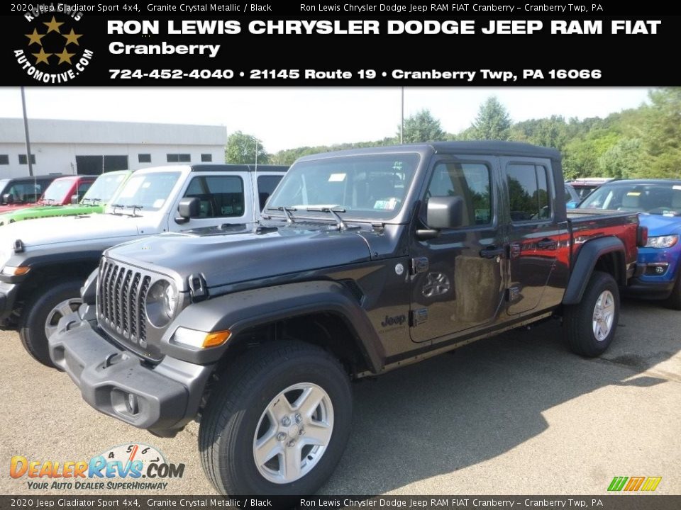 2020 Jeep Gladiator Sport 4x4 Granite Crystal Metallic / Black Photo #1